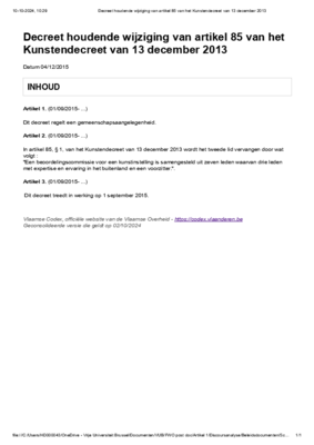 Ga 14-19 - Decreet houdende wijziging van artikel 85 van het Kunstendecreet december 2013.pdf